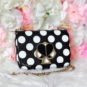 Kate Spade Nicola Twistlock Polka Dot Crossbody